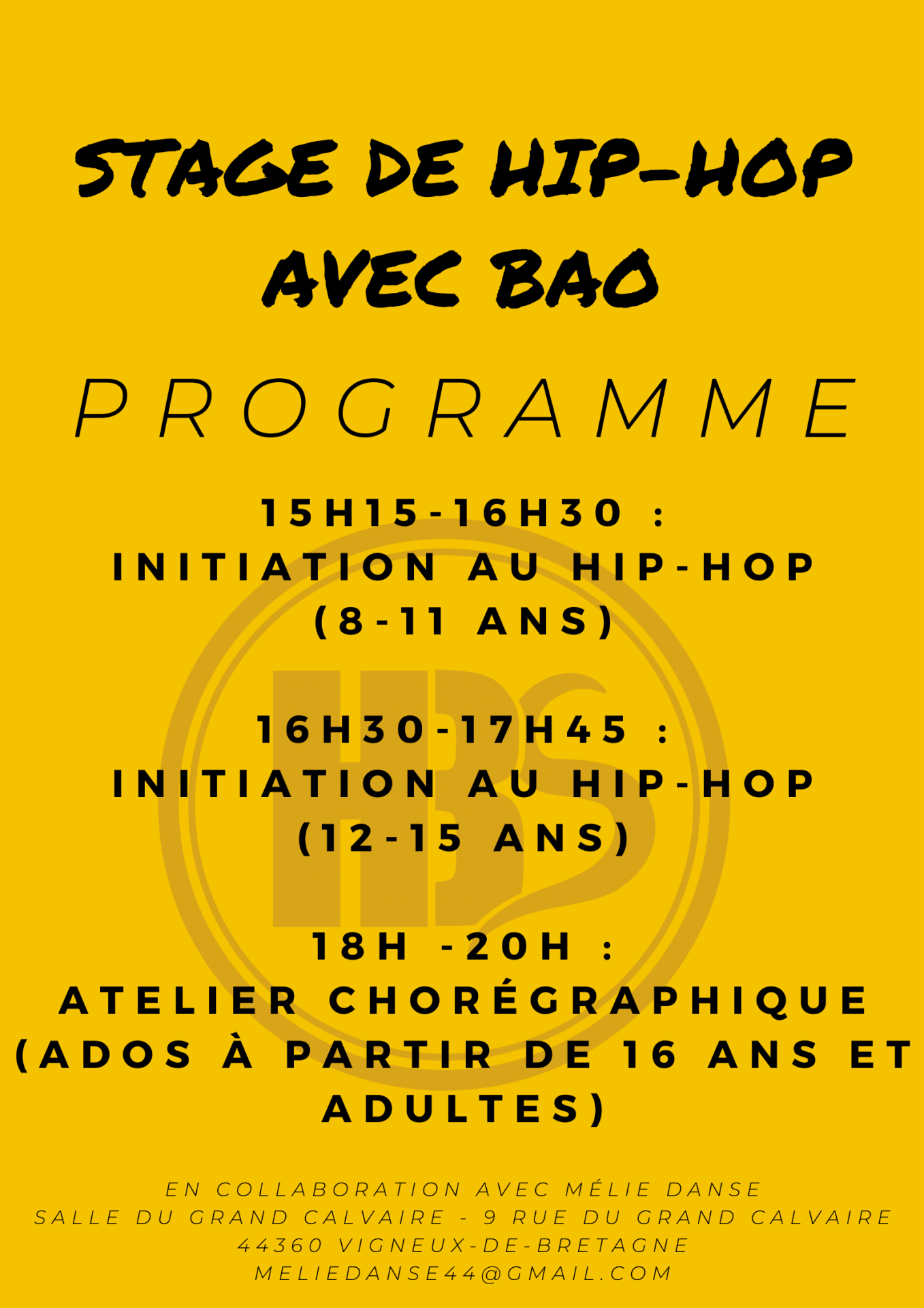 Stage hip hop melie danse programme